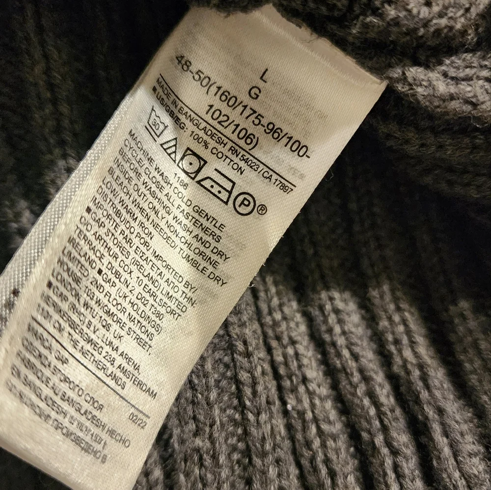 GAP Women's Gray Ribbed Sweater - Picture 3 of 5